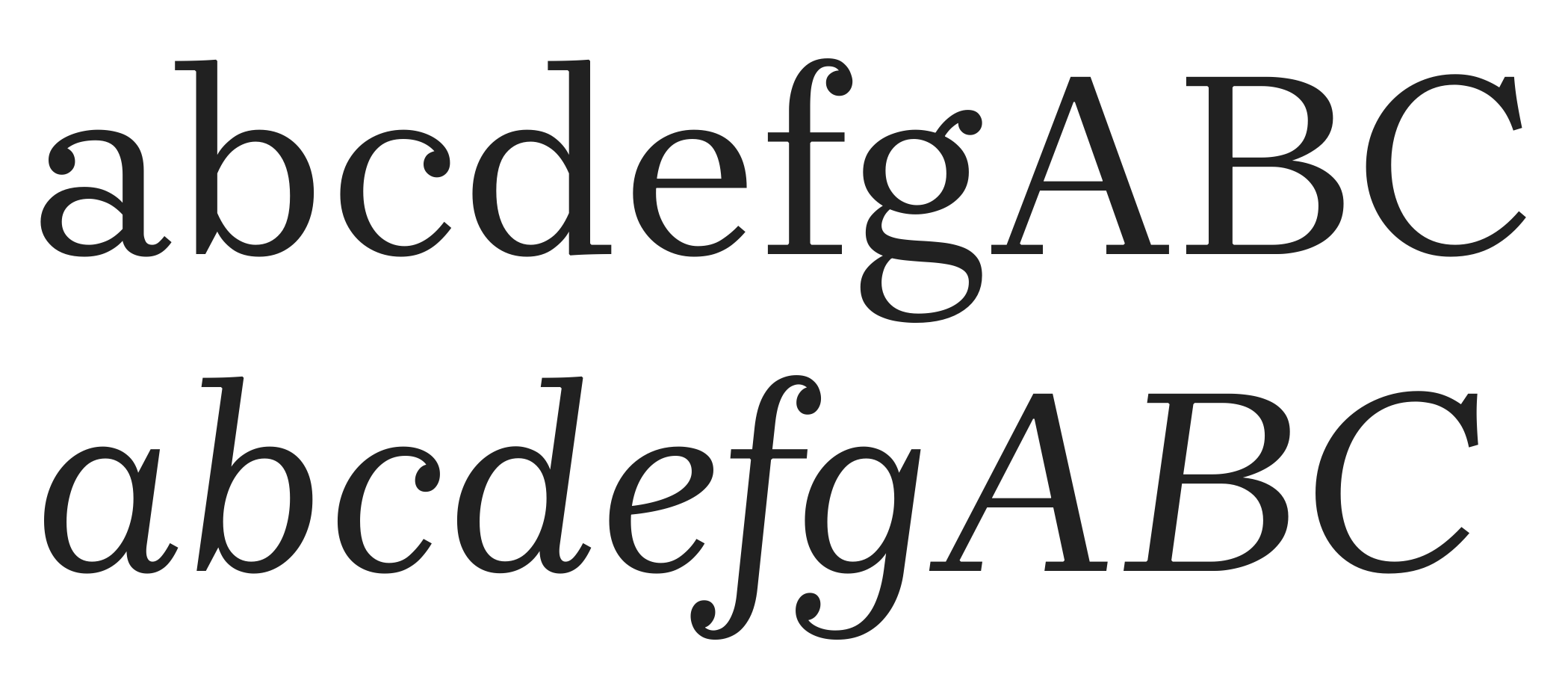 Fonty wariacyjne: kursywność