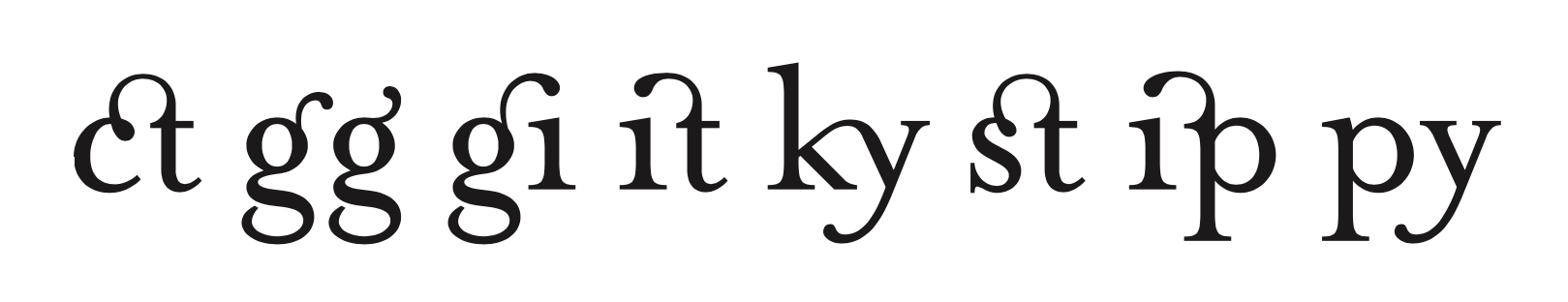 Niektóre ligatury estetyczne (Mrs Eaves)