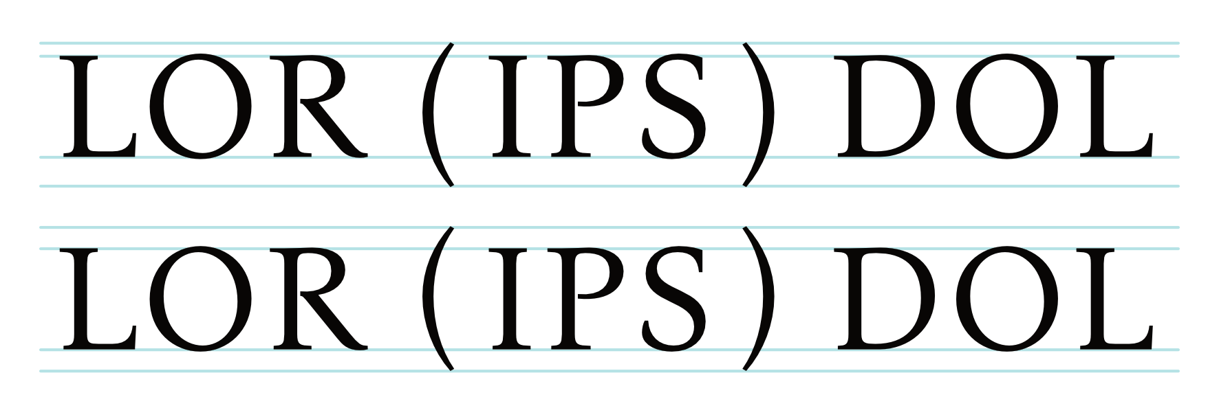Wyrównanie pionowego położenia nawiasów w sąsiedztwie majuskuł (Bona Nova)