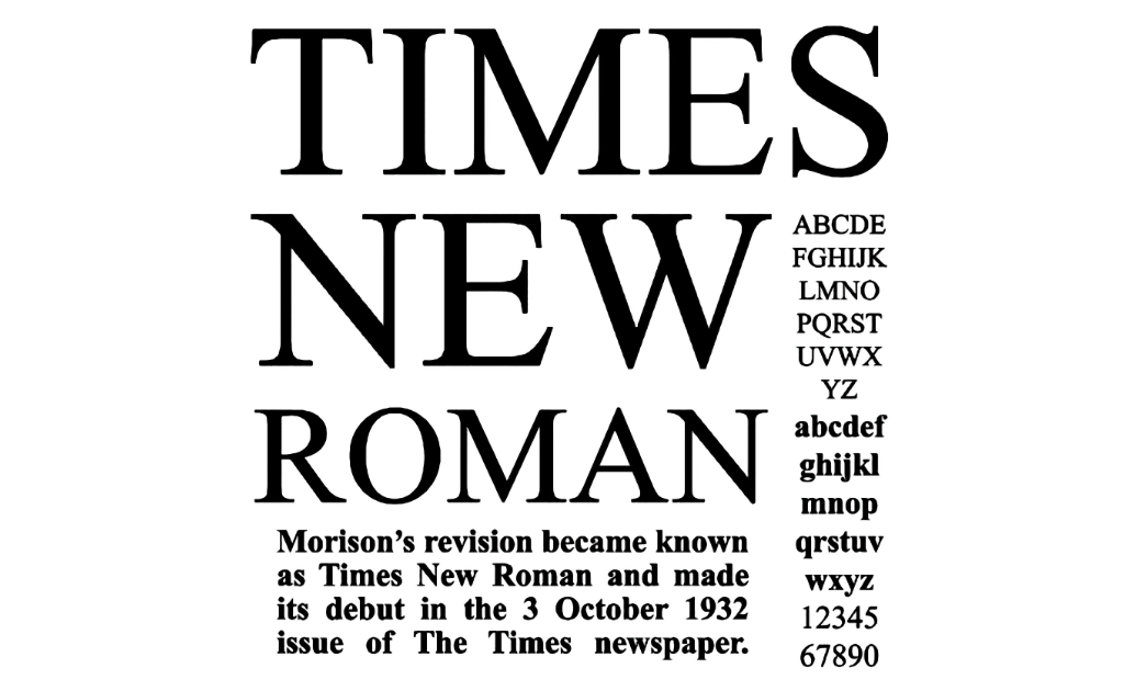 Typenformen der Vergangenheit und Neuzeit